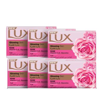 Lux Soap Glowing Skin Rose Value Pack 6 x 170 g