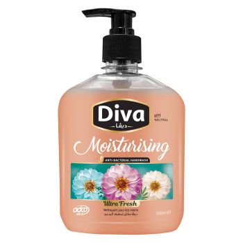 Diva Moisturising Anti-Bacterial Handwash 500 ml, 3-Pack
